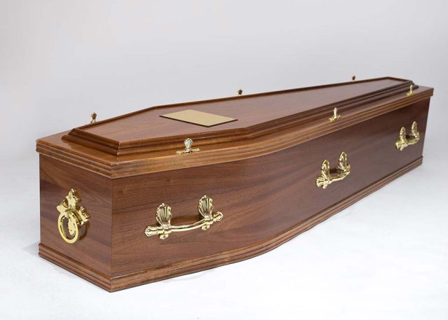 Alex Jones Funeral Directors - The Oxted mahogany veneer coffin